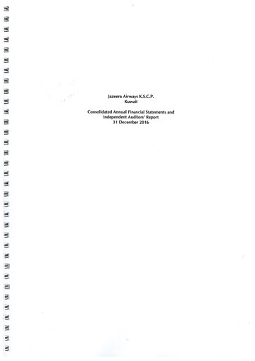 Thumbnail Jazeera Airways Financial Statement 2016