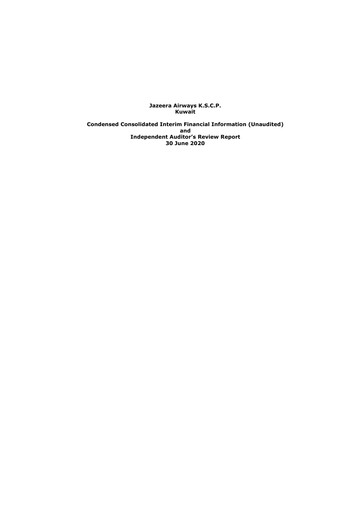 Thumbnail Jazeera Airways Half-year Report 2020