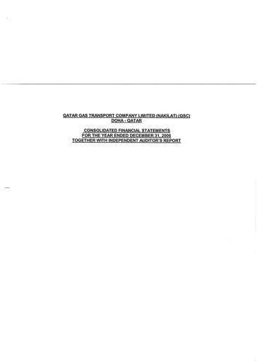 Vorschaubild Qatar Gas Transport Company Finanzmitteilung 2006
