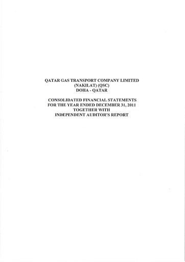 Vorschaubild Qatar Gas Transport Company Finanzmitteilung 2011