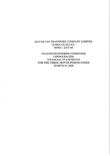 Thumbnail Qatar Gas Transport Company Financial Statement 2018-q1