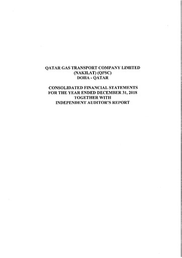 Vorschaubild Qatar Gas Transport Company Finanzmitteilung 2018