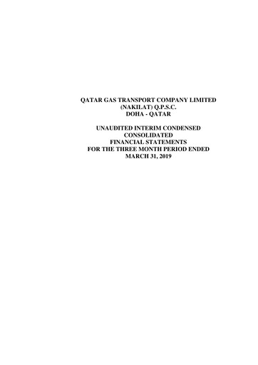 Thumbnail Qatar Gas Transport Company Financial Statement 2019-q1
