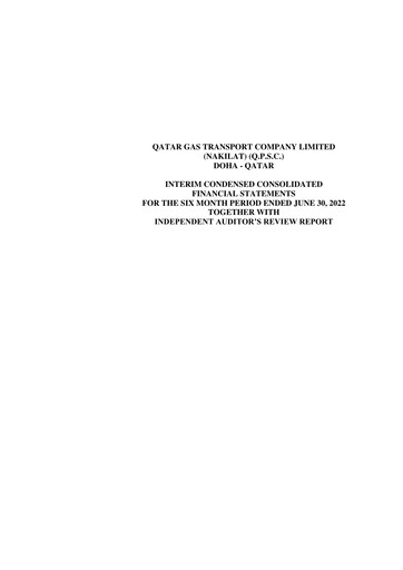 Vorschaubild Qatar Gas Transport Company Finanzmitteilung 2022-h1