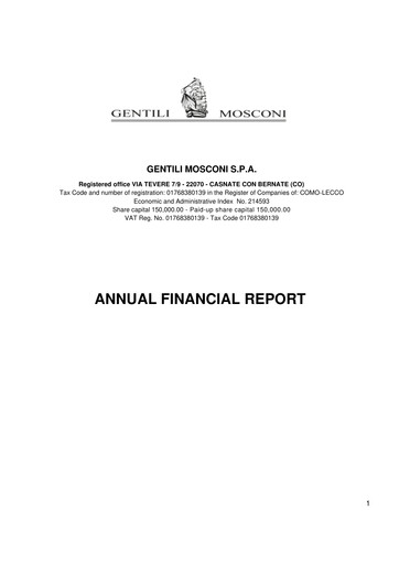 Miniature Gentili Mosconi Rapport financier 2023