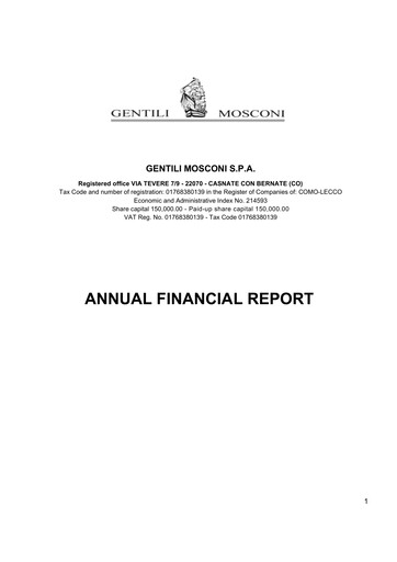 Miniature Gentili Mosconi Rapport financier 2024