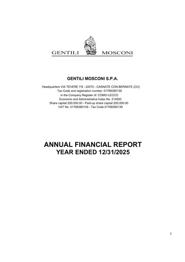 Thumbnail Gentili Mosconi Financial Report 2025
