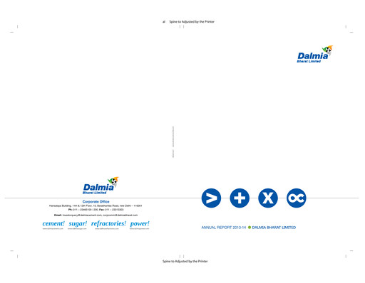 Thumbnail Dalmia Bharat Annual Report 2013-2014