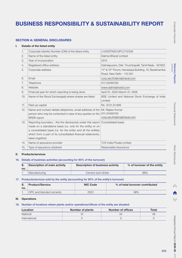 Thumbnail Dalmia Bharat ESG Report 2025-2026