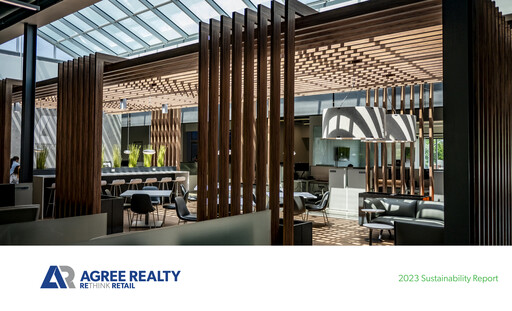 Thumbnail Agree Realty
 Sustainability Report 2023