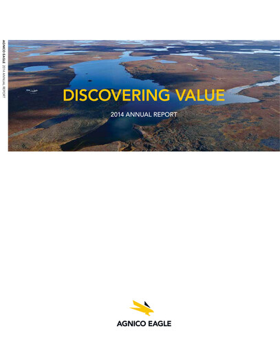 Thumbnail Agnico Eagle Mines Annual Report 2014