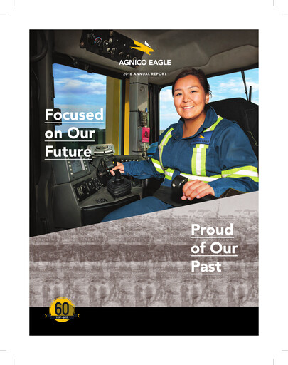 Thumbnail Agnico Eagle Mines Annual Report 2016