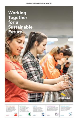 Thumbnail Agnico Eagle Mines Sustainability Report 2017