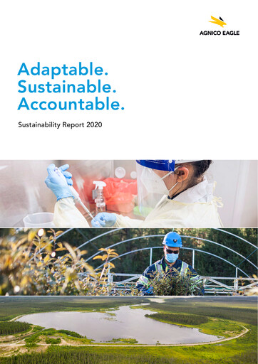 Thumbnail Agnico Eagle Mines Sustainability Report 2020