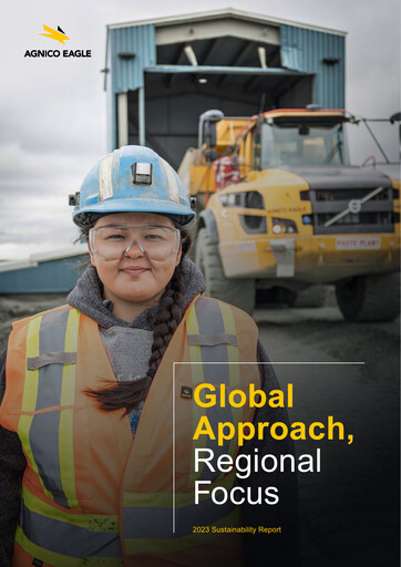 Thumbnail Agnico Eagle Mines Sustainability Report 2023