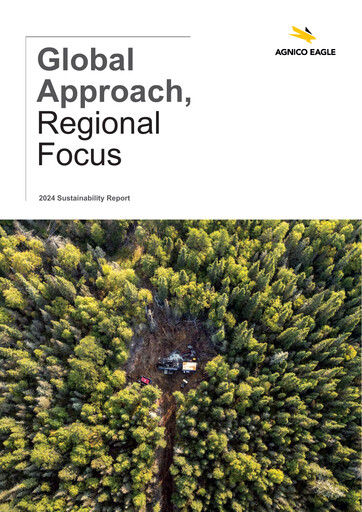Thumbnail Agnico Eagle Mines Sustainability Report 2024