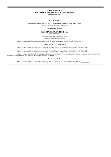 Thumbnail TAT Technologies Quarterly Report 2026-q1