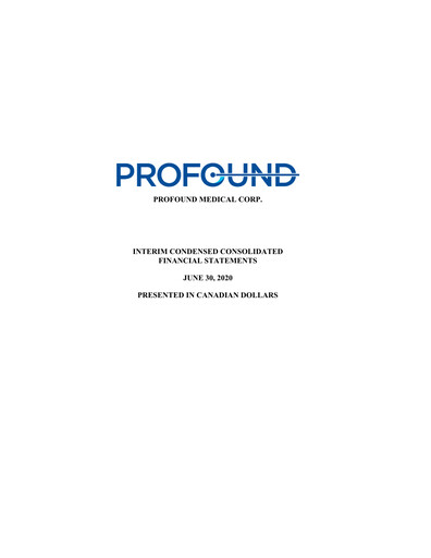 Thumbnail Profound Medical Quarterly Report 2020-q2
