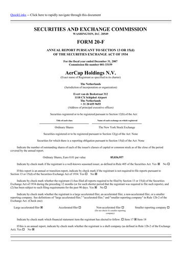 Thumbnail AerCap Annual Report 2007