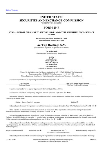 Thumbnail AerCap Annual Report 2009
