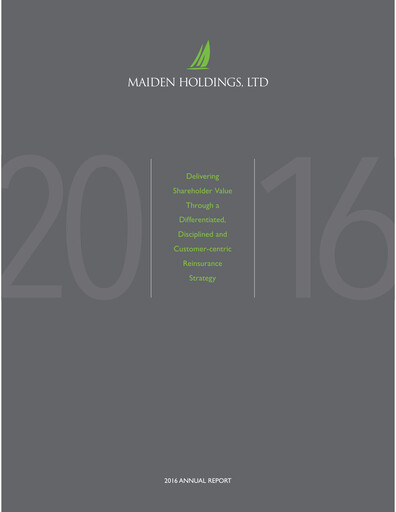 Thumbnail Fidelis Insurance Annual Report 2016