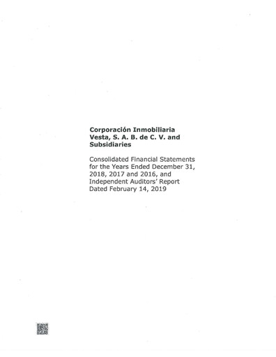 Thumbnail Vesta Real Estate Financial Statement 2018