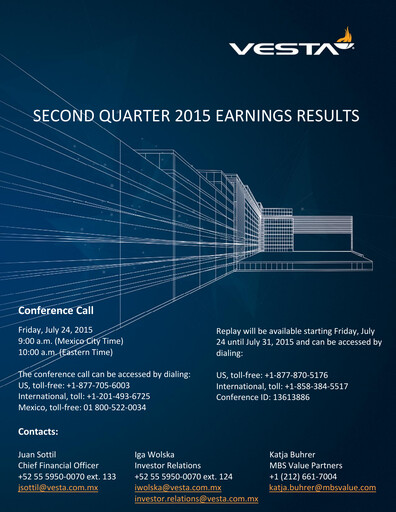 Thumbnail Vesta Real Estate Quarterly Report 2015-q2