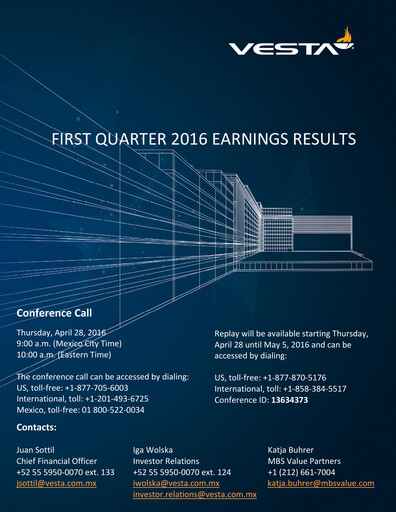 Thumbnail Vesta Real Estate Quarterly Report 2016-q1