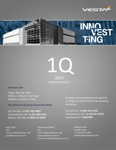 Thumbnail Vesta Real Estate Quarterly Report 2019-q1