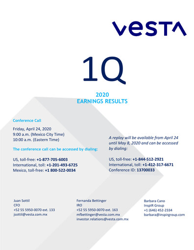 Thumbnail Vesta Real Estate Quarterly Report 2020-q1