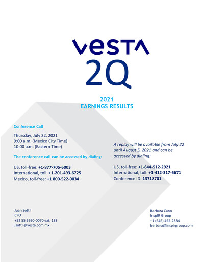 Thumbnail Vesta Real Estate Quarterly Report 2021-q2