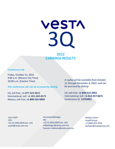 Thumbnail Vesta Real Estate Quarterly Report 2022-q3