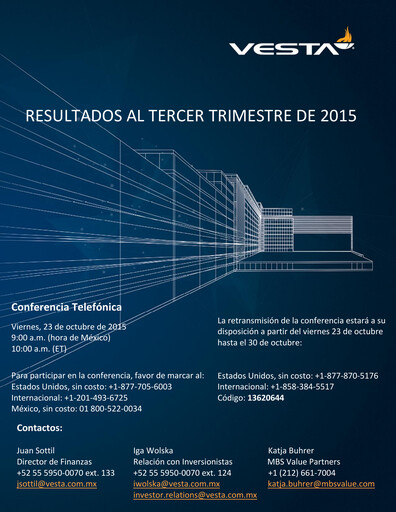 Thumbnail Vesta Real Estate Quarterly Report 2015-q3