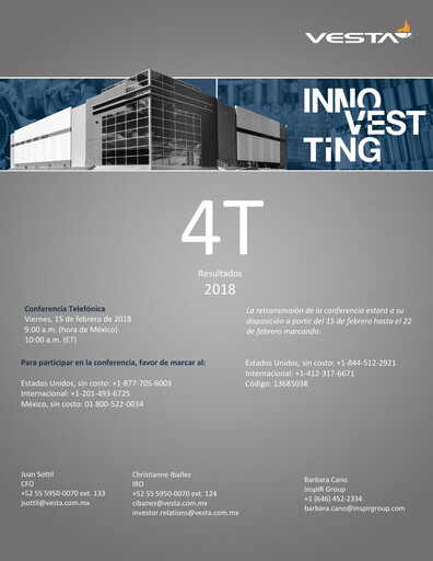 Thumbnail Vesta Real Estate Quarterly Report 2018-q4