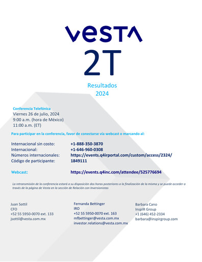 Thumbnail Vesta Real Estate Quarterly Report 2024-q2