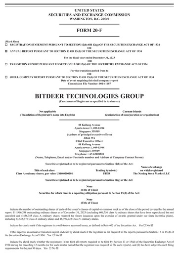 Thumbnail Bitdeer Technologies Group Annual Report 2023