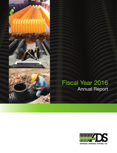 Thumbnail Advanced Drainage Systems
 Annual Report 2016