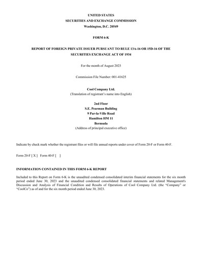 Thumbnail CoolCo (Cool Company) Half-year Report 2023-h1