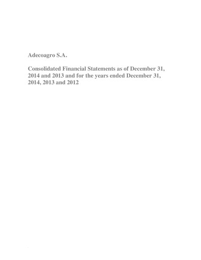 Thumbnail Adecoagro Financial Statement 2014