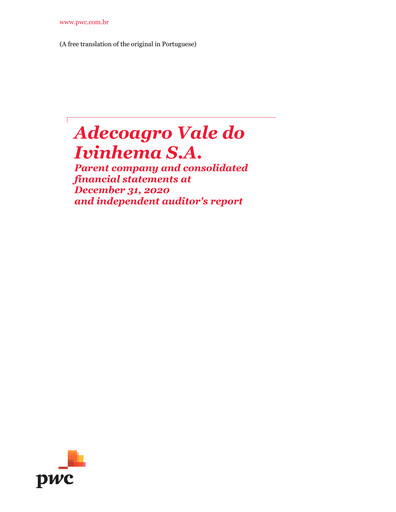 Miniature Adecoagro Bilan financier 2020