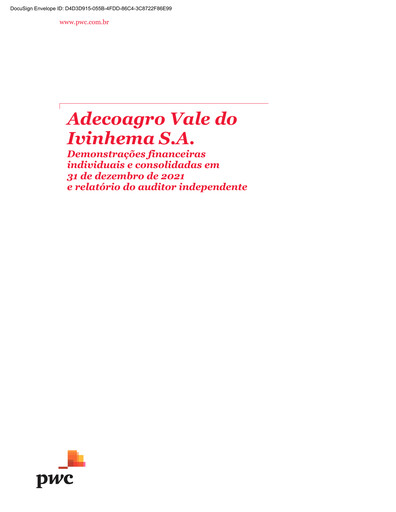 Miniature Adecoagro Bilan financier 2021