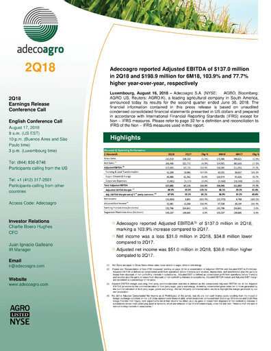 Thumbnail Adecoagro Quarterly Report 2018-q2