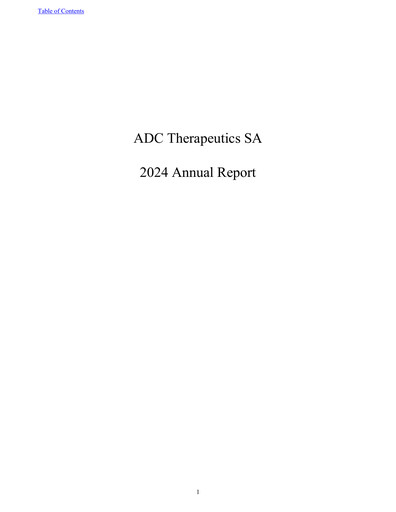 Thumbnail ADC Therapeutics Annual Report 2024