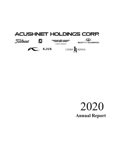 Thumbnail Acushnet Holdings
 Annual Report 2020