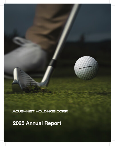 Thumbnail Acushnet Holdings
 Annual Report 2025