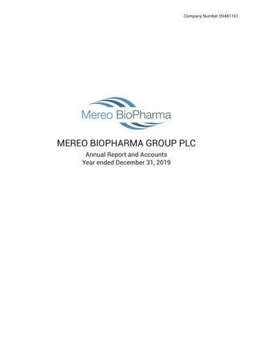 Thumbnail Mereo BioPharma Group Annual Report 2019
