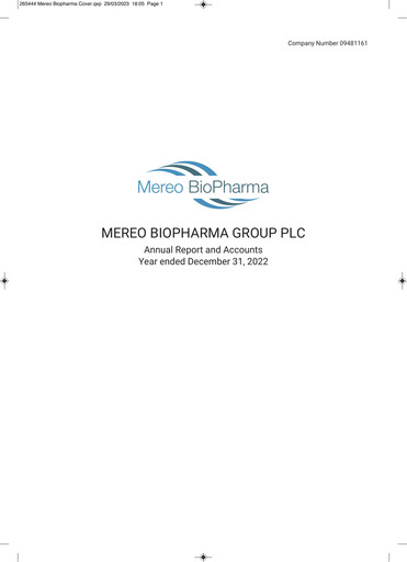 Thumbnail Mereo BioPharma Group Annual Report 2022