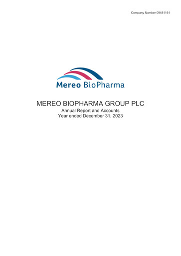 Thumbnail Mereo BioPharma Group Annual Report 2023
