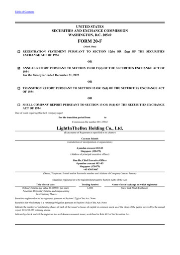 Thumbnail LightInTheBox Holding Annual Report 2023