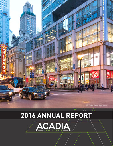 Thumbnail Acadia Realty Trust
 Annual Report 2016